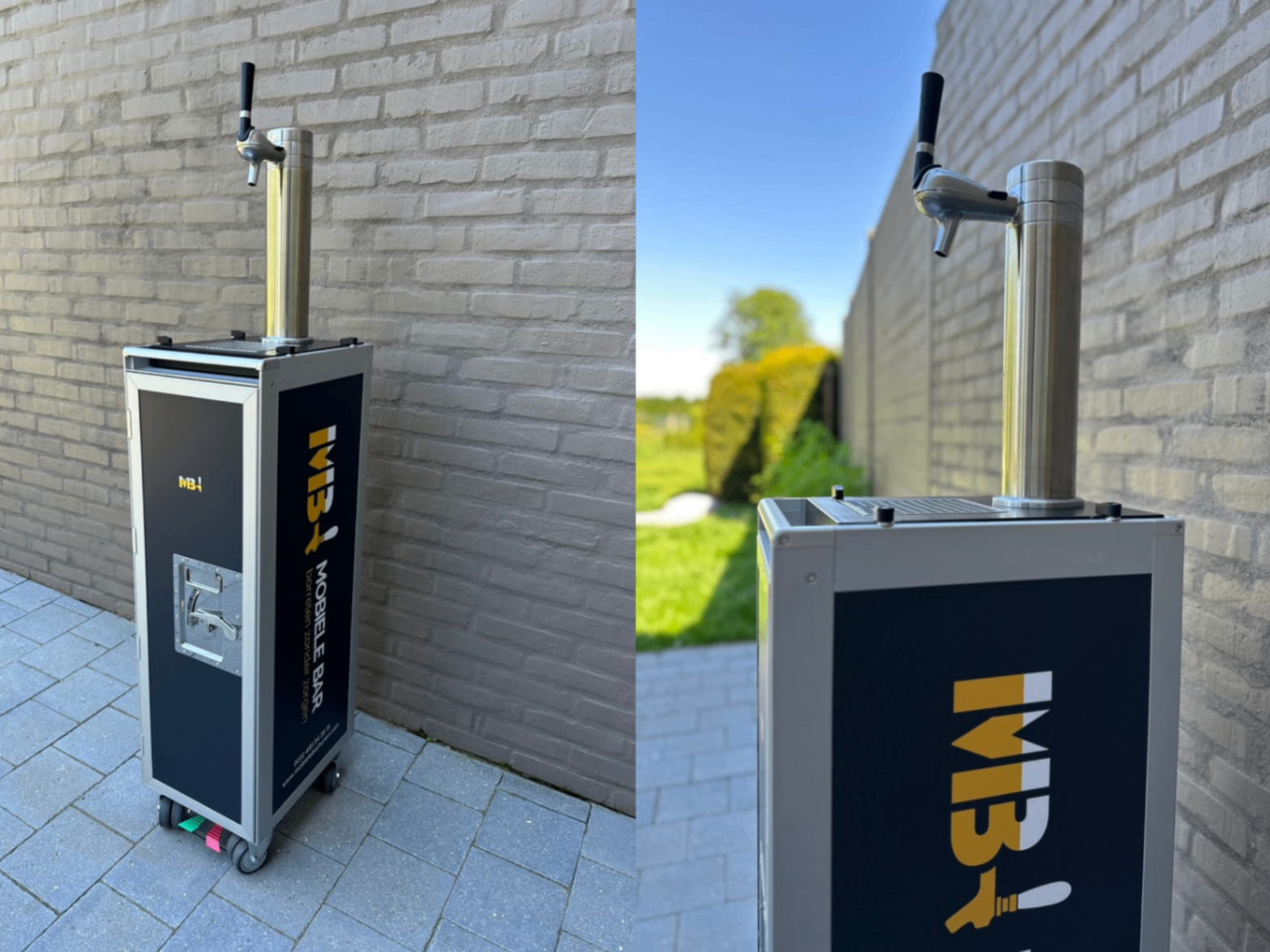 BarUno — compacte mobiele tap met één tapkraan voor een vat van 20 liter